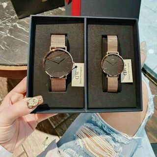 SET ĐỒNG HỒ CAO CẤP D.W QUÀ TẶNG CẶP LƯỚI