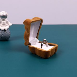 Hộp nhẫn gấu nâu cho lễ tình nhân,  quà tặng độc đáo, tạo sự bất ngờ cho buổi tiệc ( Hàng Giá Tận Xưởng )