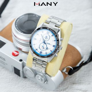 Đồng Hồ Nam Cafuer 15 Dây Inox bạc