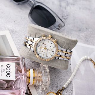 Đồng hồ nữ dây inox Bonaier 0376 mặt tròn chính hãng đeo tay thời trang