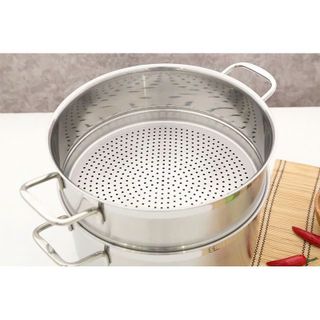 Bộ nồi xửng inox 3 đáy nắp kính  Fivestar 24-26-28-30cm