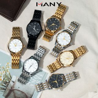 Đồng hồ nam OSHRZO 6442 dây kim loại bền chắc - Đồng hồ đeo tay phái mạnh mặt kính tròn MANY