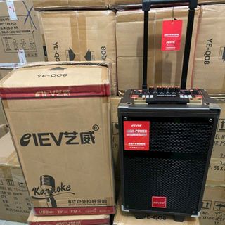 LOA KÉO  HÁT KARAOKE EIEV YEQ08 - KÈM 2 MICRO