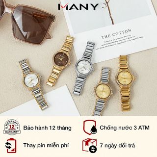 Đồng hồ nữ dây inox Bonaier 030 mặt lục giác chính hãng đeo tay thời trang