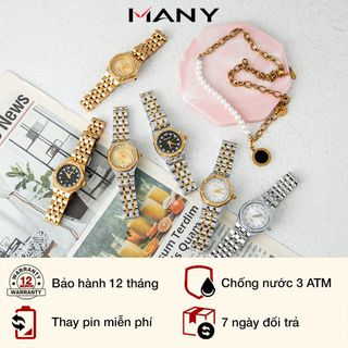 Đồng hồ nữ dây inox Bonaier 297A mặt lục giác chính hãng đeo tay thơi trang