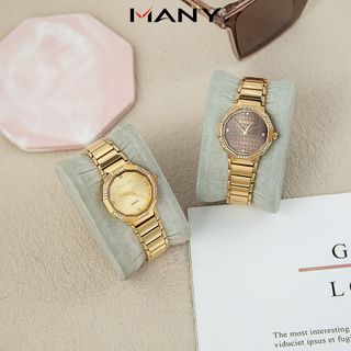 Đồng hồ nữ dây inox Bonaier 030 mặt lục giác chính hãng đeo tay thời trang