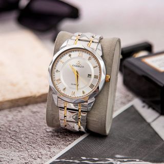 Đồng hồ dây inox Oshrzo 6575G la mã mặt tròn đeo tay thời trang