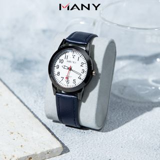 Đồng hồ nam Mruika mặt tròn 2963 - Đồng hồ đeo tay dây da bền đẹp MANY