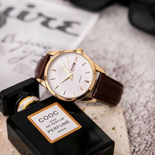 Đông hồ dây da nam Olevs 6623G mặt tròn đeo tay thời trang