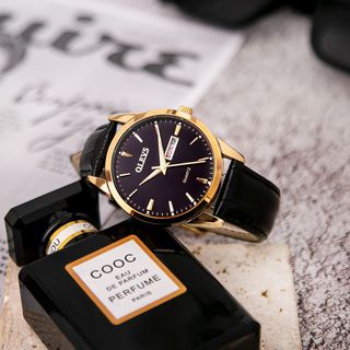 Đông hồ dây da nam Olevs 6623G mặt tròn đeo tay thời trang