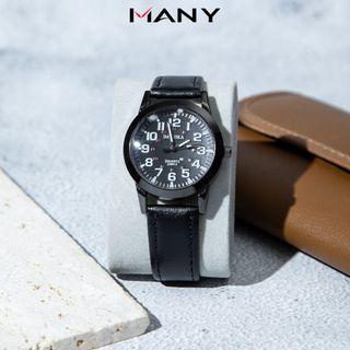 Đồng hồ đeo tay Mruika dây da 2963 - Đồng hồ nam phong cách lịch lãm MANY