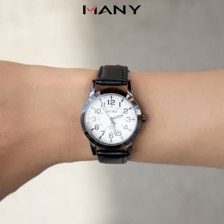 Đồng hồ đeo tay Mruika dây da 2963 - Đồng hồ nam phong cách lịch lãm MANY