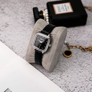 Đồng hồ dây da nữ Timele mặt vuông đeo thay thời trang