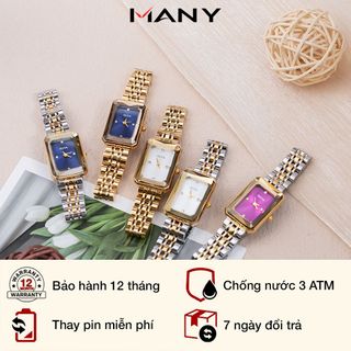 Đồng Hồ Olivia Mặt Vuông, Dây Mạ Vàng Bạc, Thoải Mái Khi Đeo Many