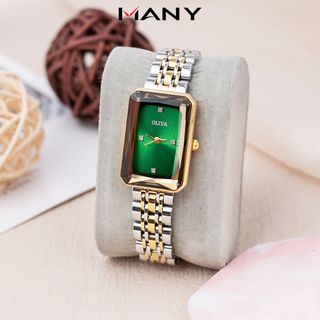 Đồng Hồ Olivia Mặt Vuông, Dây Mạ Vàng Bạc, Thoải Mái Khi Đeo Many