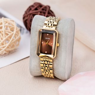 Đồng Hồ Olivia Mặt Vuông, Dây Mạ Vàng Bạc, Thoải Mái Khi Đeo Many