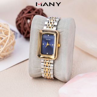 Đồng Hồ Olivia Mặt Vuông, Dây Mạ Vàng Bạc, Thoải Mái Khi Đeo Many