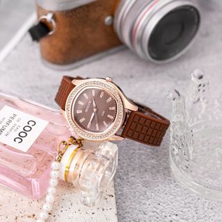 Đồng hồ nữ dây cao su Bolun mặt tròn chính hãng đeo tay thời trang