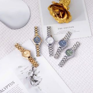 Đồng hồ nữ dây inox Bonaier 808 mặt tròn chính hãng đeo tay thời trang