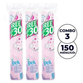 Bông tẩy trang Ipek siêu mềm mịn 150 miếng