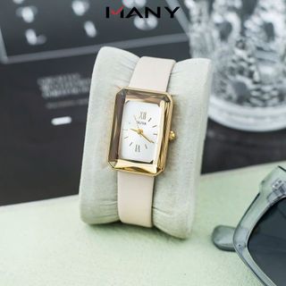 Đồng Hồ Dây Da Olivia 7 Fi Mặt  Chữ Nhât Đính Đá Trong Và Ngoài , Thoải Mái Khi Đeo Many