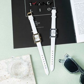 Đồng Hồ Dây Da Olivia 7 Fi Mặt  Chữ Nhât Đính Đá Trong Và Ngoài , Thoải Mái Khi Đeo Many