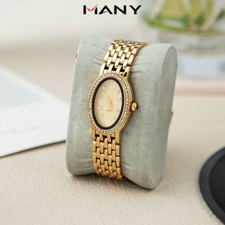Đồng hồ nữ dây inox Bonaier 0033 mặt ovan chính hãng đeo tay thời trang