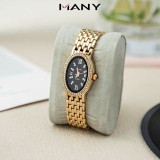 Đồng hồ nữ dây inox Bonaier 0033 mặt ovan chính hãng đeo tay thời trang