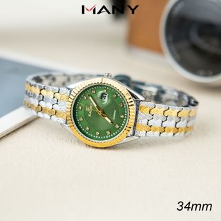 Đồng Hồ Thời Trang Katino 047 Nhỏ Mặt Tròn Có Đính Đá Theo Thời Gian, Thoải Mái Khi Đeo Many