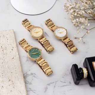 Đồng hồ nữ dây inox Bonaier 018 mặt tròn chính hãng đeo tay thời trang