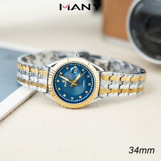 Đồng Hồ Thời Trang Katino 047 Nhỏ Mặt Tròn Có Đính Đá Theo Thời Gian, Thoải Mái Khi Đeo Many