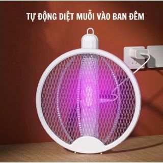 VỢT DIỆT MUỖI THÔNG MINH GẤP GỌN 2 IN 1 KIÊM ĐÈN BẮT MUỖI TỰ ĐỘNG BAN ĐÊM GD202 - LADY'S PASSION