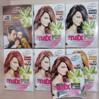 10 Gói Dầu Gội Nhuộm Nâu Tóc Hạt Dẻ MAX SHINE COLOR