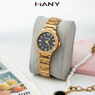 Đồng Hồ Nữ Bonaier 0345 Fi Mặt Đồng Hồ Tròn Đính Đá Xung Quanh, Thoải Mái Khi Đeo MANY