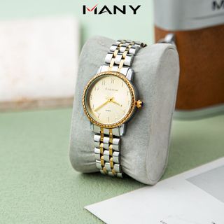 Đồng Hồ Thời Trang  Bonaier 254 Fi Mặt Đồng Hồ Viền Vàng Sang Trọng, Thoải Mái Khi Đeo MANY