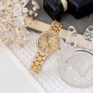 Đồng hồ nữ dây inox Bonaier 721 mặt tròn chính hãng đeo tay thời trang