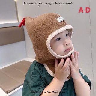 Mũ len trùm đầu cho bé