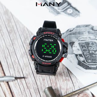 Đồng hồ điện tử thể thao cho nam Itaitek 872 - Đồng hồ Led nam năng động chống thấm nước MANY
