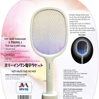 Vợt Muỗi Thông Minh Tự Động Bắt Muỗi Nakagami