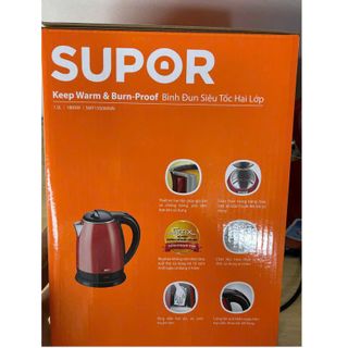 Bình đun siêu tốc Supor Model SWF15S06AVN màu đỏ 1.5L,1800W