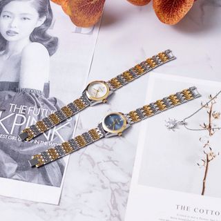 Đồng hồ nữ dây inox Bonaier 298 mặt tròn chính hãng đeo tay thời trang