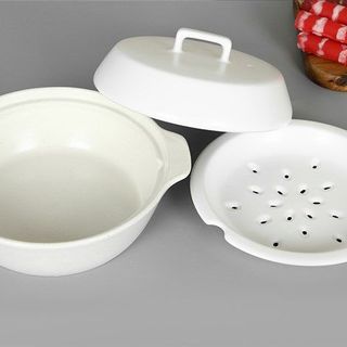 Nồi hấp đất nắp sứ 22 cm Dong hwa  HÀN QUỐC  PT3.225