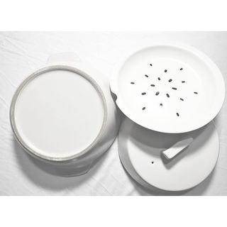 Nồi hấp đất nắp sứ 22 cm Dong hwa  HÀN QUỐC  PT3.225