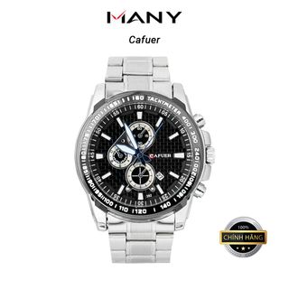 Đồng Hồ Nam Cafuer 282 Mặt Đen Huyền Bí, Dây Inox Sáng Bóng Không Rỉ, Chống Nước MANY