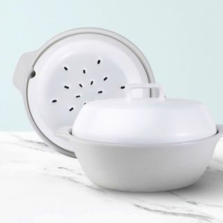 Nồi hấp đất nắp sứ 22 cm Dong hwa  HÀN QUỐC  PT3.225