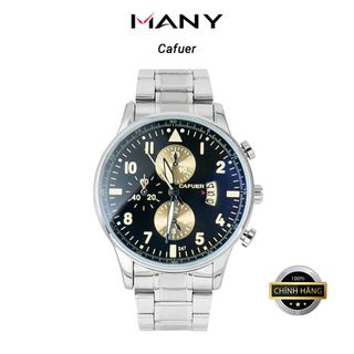 Đồng Hồ Nam Cafuer 247 Mang Phong Cách Mạnh Mẽ, Dây Inox Không Rỉ, Mặt Đồng Hồ Trắng Sáng, Chống Nước MANY