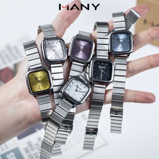 Đồng hồ dây inox nữ Timele 2380 mặt vuông đeo tay thời trang