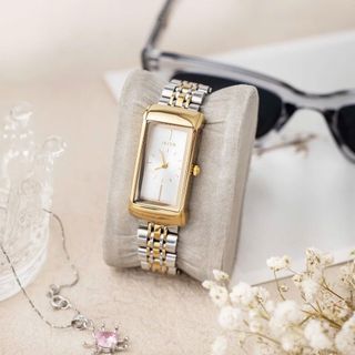 Đồng hồ nữ dây inox Oliya 182 mặt chữ nhật chính hãng đeo tay thời trang