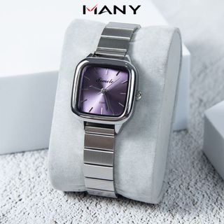 Đồng hồ dây inox nữ Timele 2380 mặt vuông đeo tay thời trang