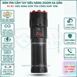 ĐÈN PIN CẦM TAY SIÊU SÁNG MJ R3 ZOOM SÁNG SOI GOM TỎA XA GẦN PIN TRÂU CHỐNG NƯỚC VỎ NHÔM CHẤT LƯỢNG CAO GD223 - LADY'S PASSION